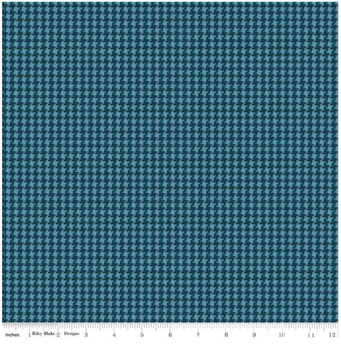 Stitcher's Flannel in Houndstooth Blue