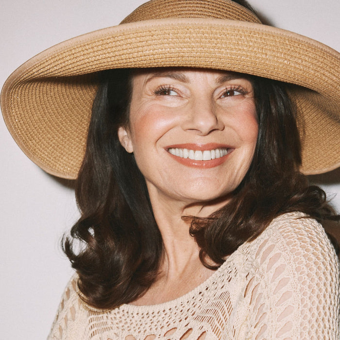 Fran wearing the Sun Visor Hat