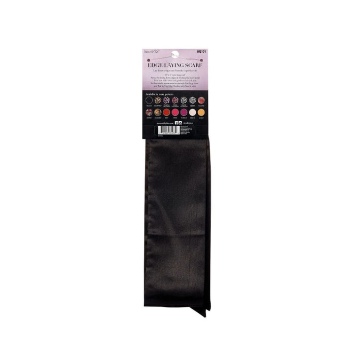RED BEAUTY by KISS black edge laying scarf for wigs packaging for hair styling