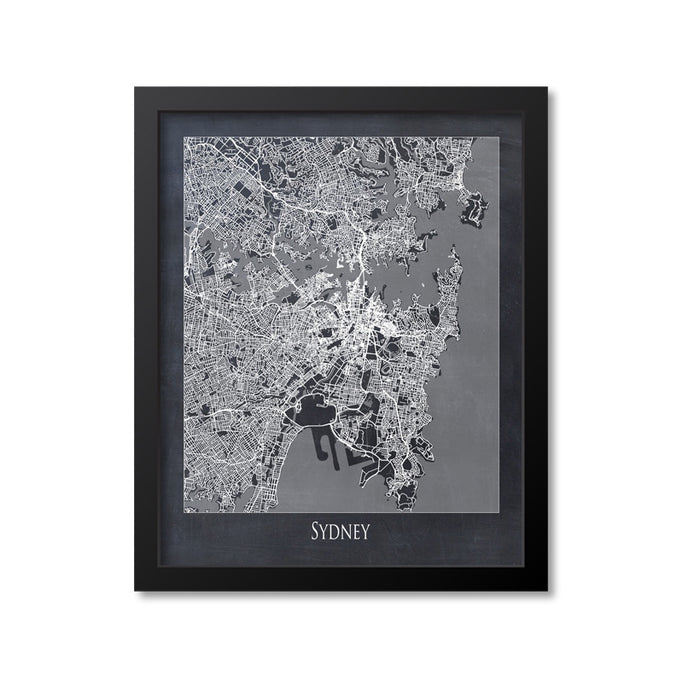 Sydney Map Art Print, Australia