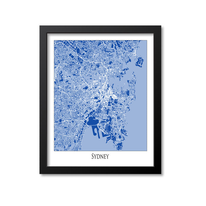 Sydney Map Art Print, Australia