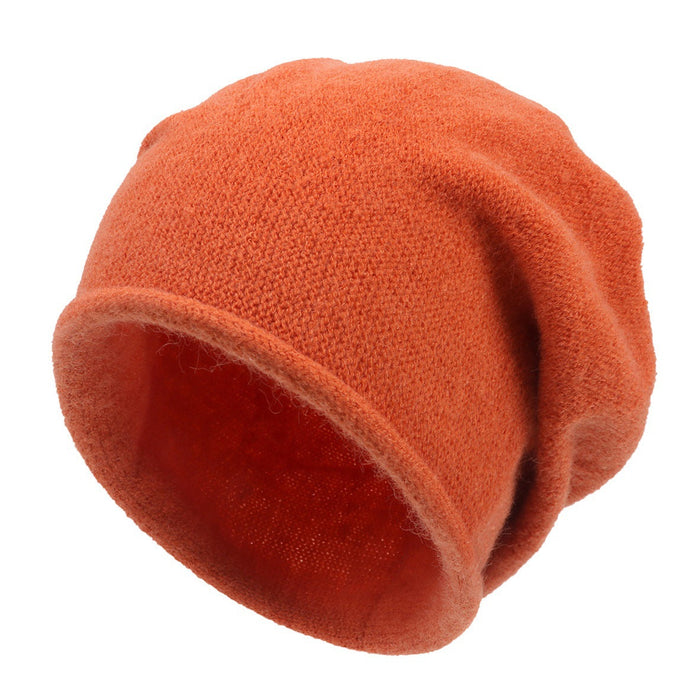 Sylvaine relaxed fit slouchy casual knit beanie shown in a soft neutral color