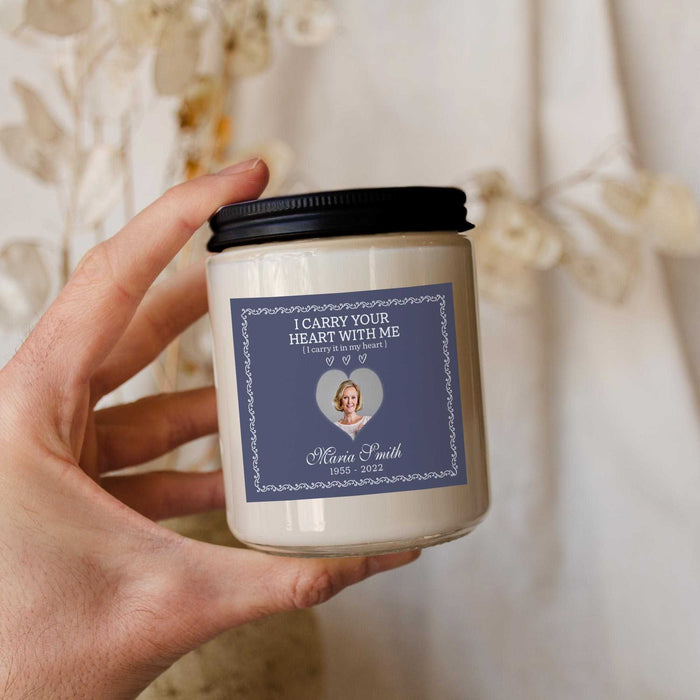 Sympathy Candle Loss Of Mother, In Loving Memory Candle, Memorial Candle With Picture