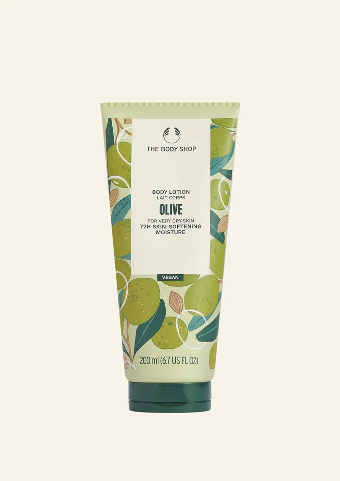 THE BODY SHOP Body Lotion Lait Corps Olive Fore Very Dry Skin 72 H Skin Softening Moisture Vegan