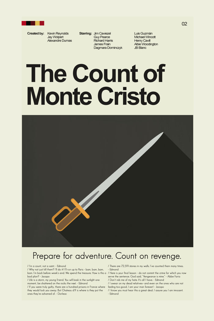 The Count of Monte Cristo - Sword | 12"x18" or 18"x24" Print only