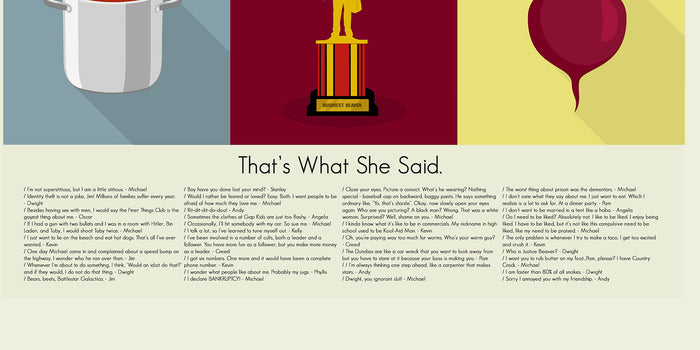 The Office Inspired Mid-Century Modern Print LARGE 18x24 | Print only