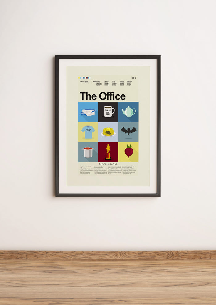 The Office Inspired Mid-Century Modern Print LARGE 18x24 | Print only