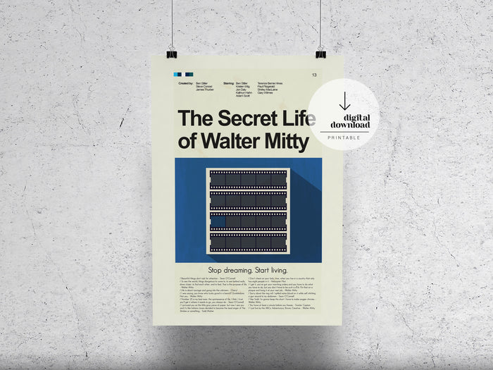 The Secret Life of Walter Mitty | DIGITAL ARTWORK DOWNLOAD