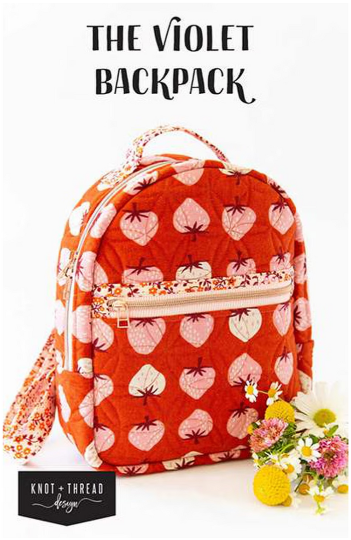 The Violet Backpack Pattern by Knot and Thread Design
