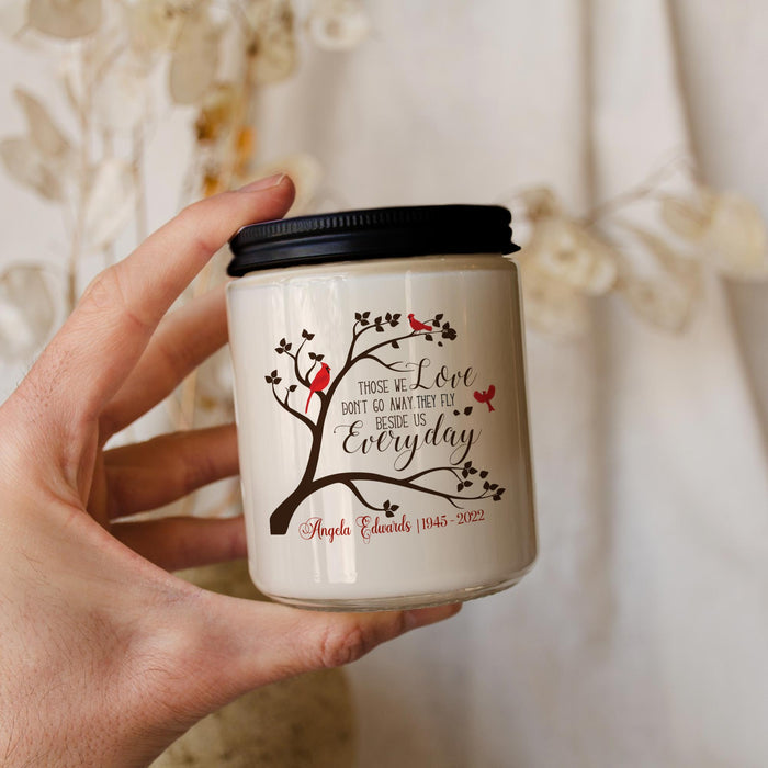 Those We Love Don't Go Away Memorial Candle, Candle In Memory Of A Loved One, Candle Of Remembrance