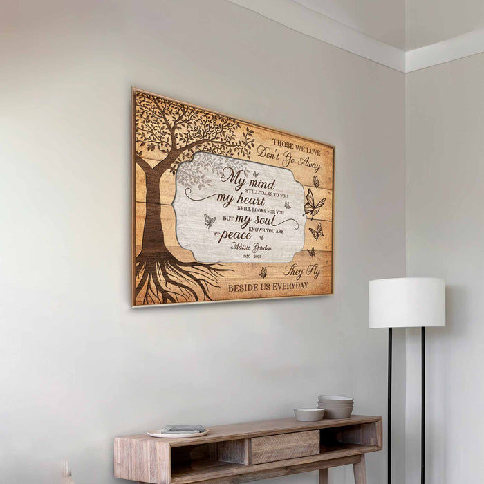 Those We Love Don't Go Away Memorial Canvas, In Loving Memory Wall Decor, Memorial Canvas For Dad