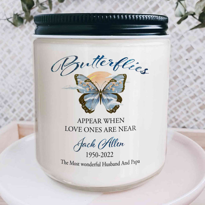 Those We Love Don'T Go Away Personalized Memorial Candle, Loss Of Mother Sympathy Candle, In Memory Of Candle