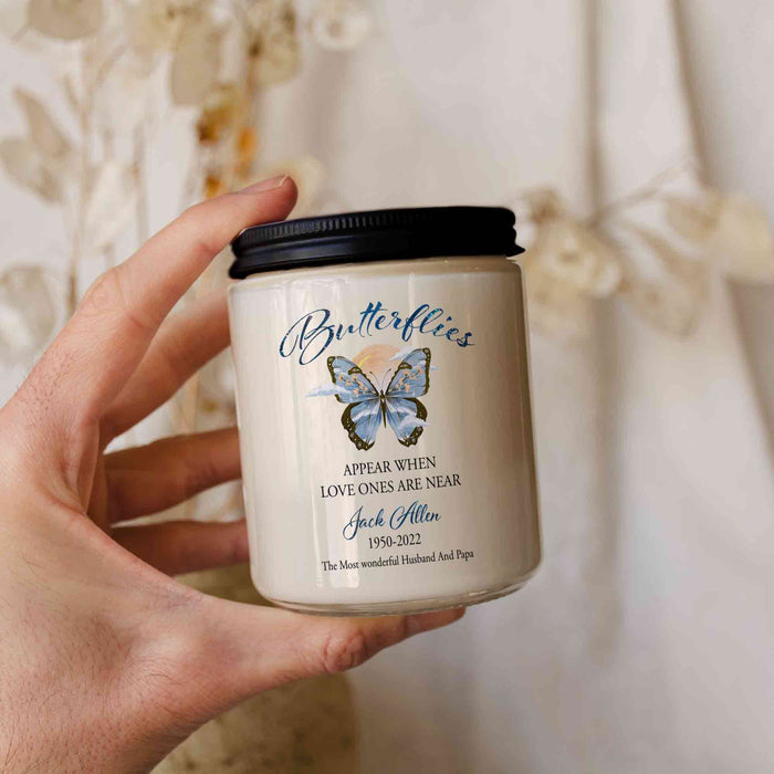 Those We Love Don'T Go Away Personalized Memorial Candle, Loss Of Mother Sympathy Candle, In Memory Of Candle