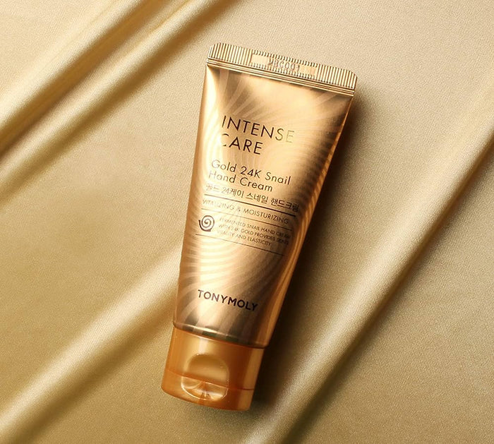 TONYMOLY Intense Care Gold 24k Snail Hand Cream كريم ترطيب اليدين بالحلزون و الذهب