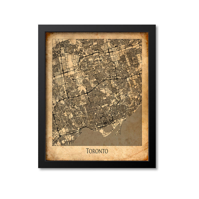 Toronto Map Art Print, Canada