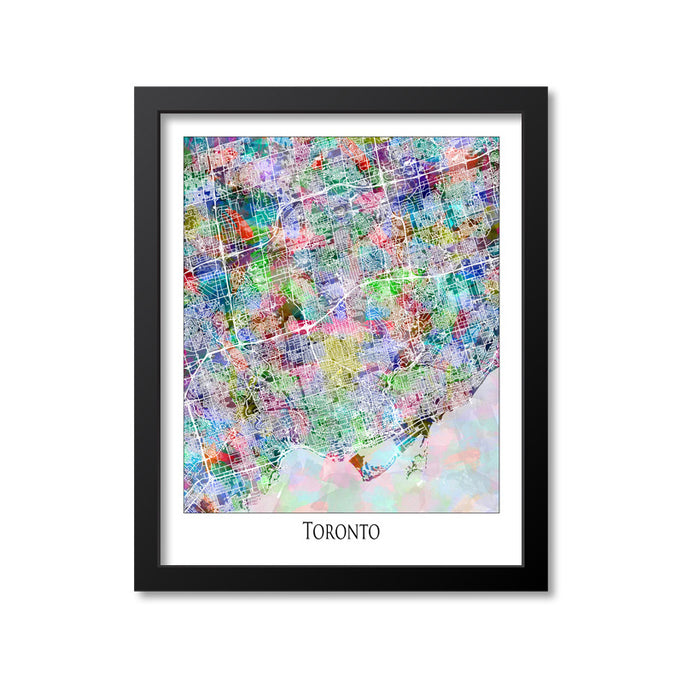 Toronto Map Art Print, Canada