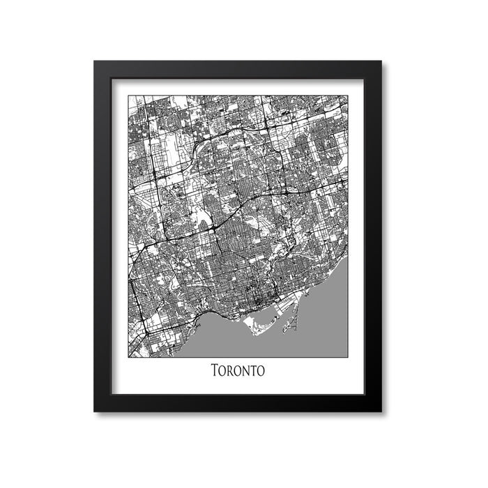 Toronto Map Art Print, Canada