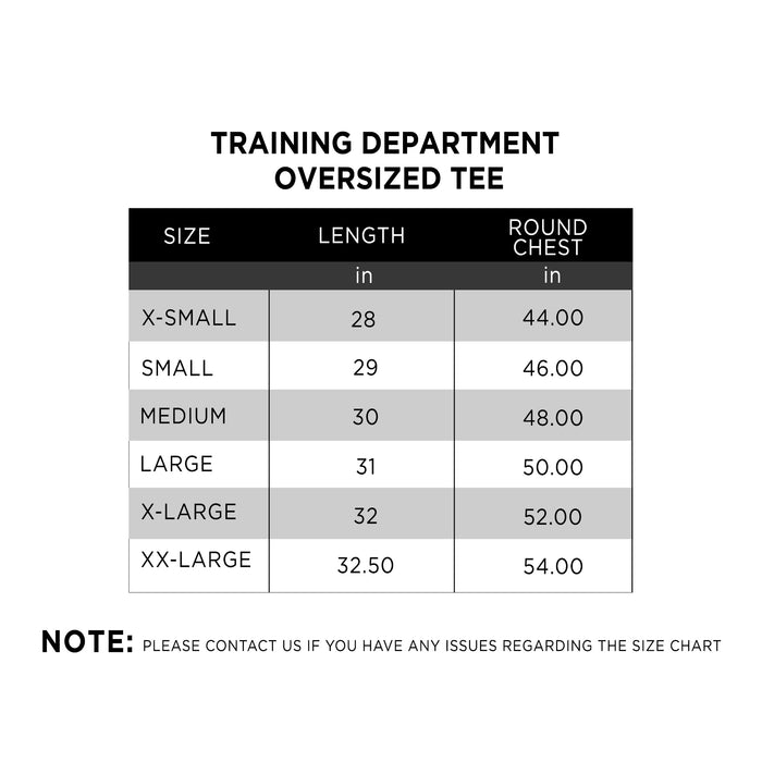 Training Department Oversized Tee - IRONGEAR Fitness
