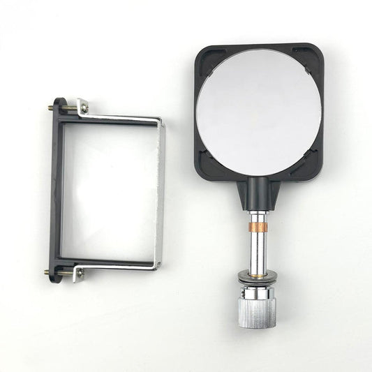 Transmitted Light Base Mirror, SKU SA05161101-0001, three quarter front view