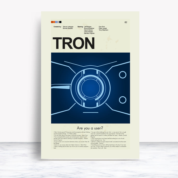 TRON Mid-Century Modern Print | 12"x18" or 18"x24" Print only
