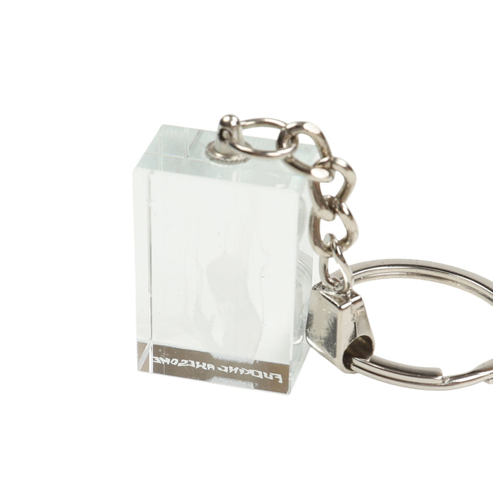 Vape Bath Etched Keychain - Clear White