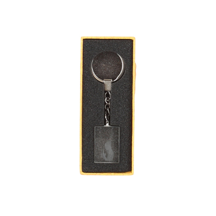 Vape Bath Etched Keychain - Clear White