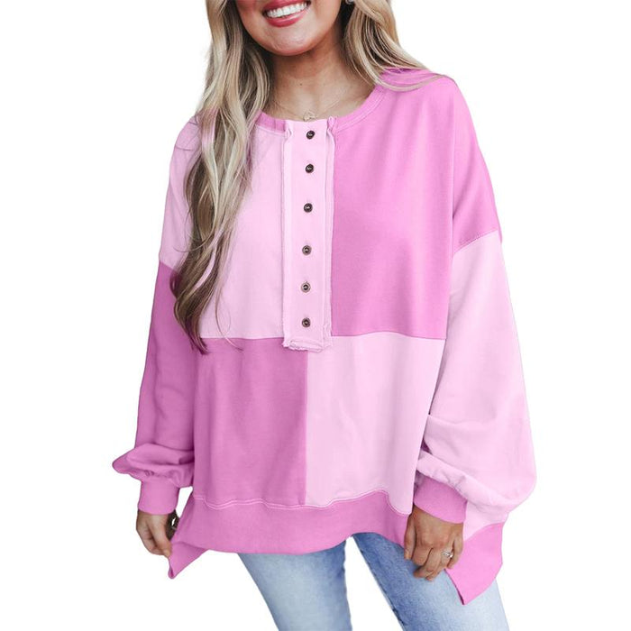 Victoria casual long sleeve crewneck pullover shown in multiple colors