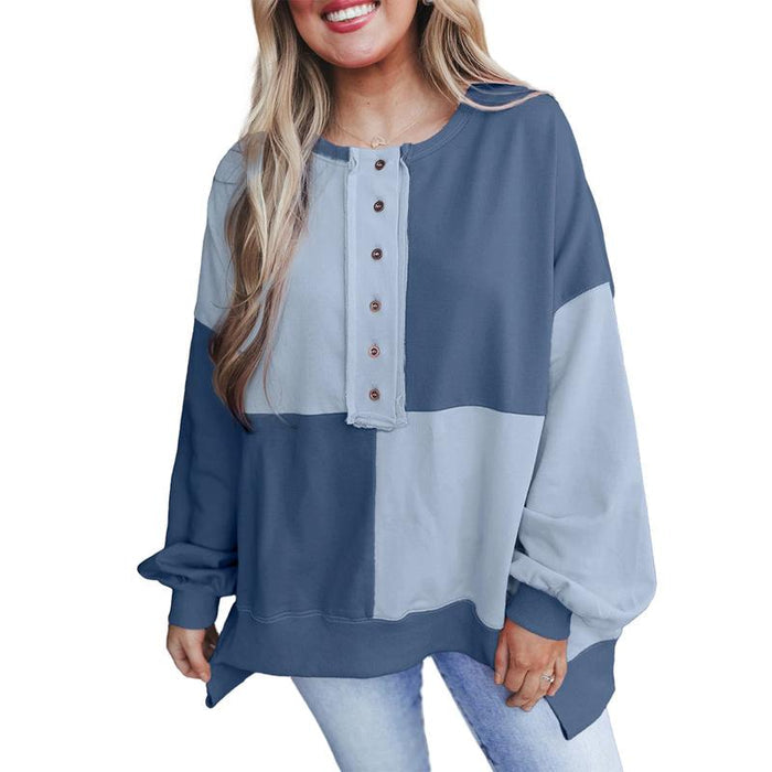 Victoria casual long sleeve crewneck pullover shown in multiple colors