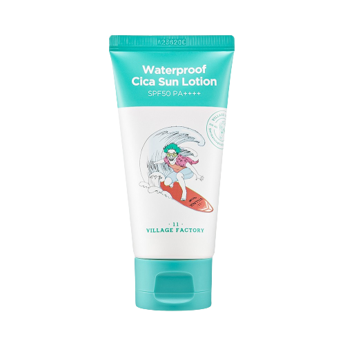 VILLAGE 11 FACTORY Waterproof Cica Sun Lotion لوشن واقي الشمس بالسيكا