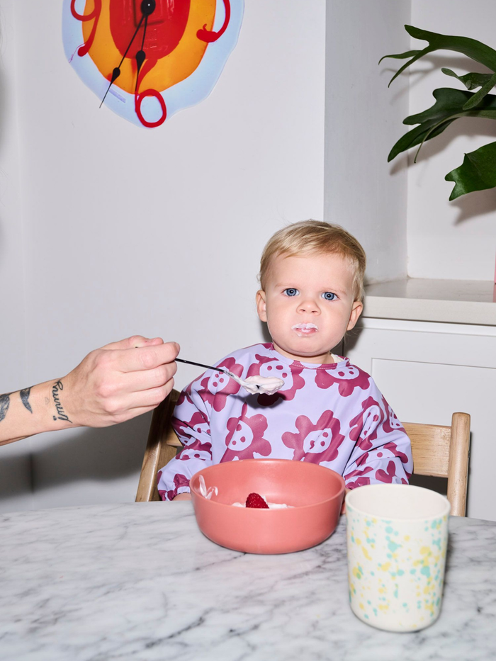 Violet Sunflowers Smock Bib