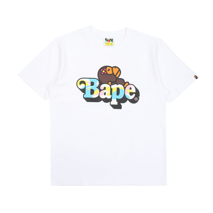 W' Camo Baby Lisa On Bape T-Shirt - White