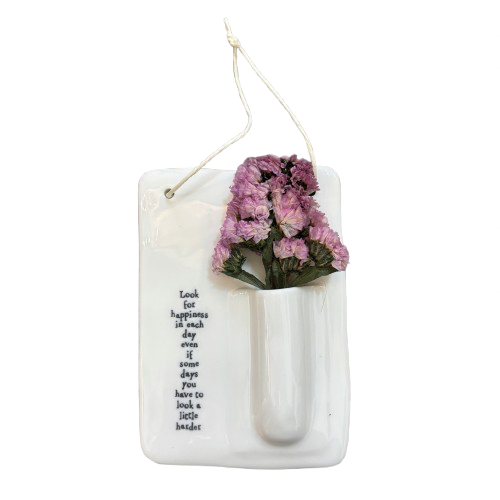 Wall Vase/Flowers - Happiness