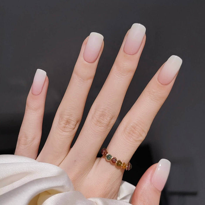 Skinny Dip Nude Pink Gradient Gel Nail Stickers Kit - UV Semicured Nail Wraps