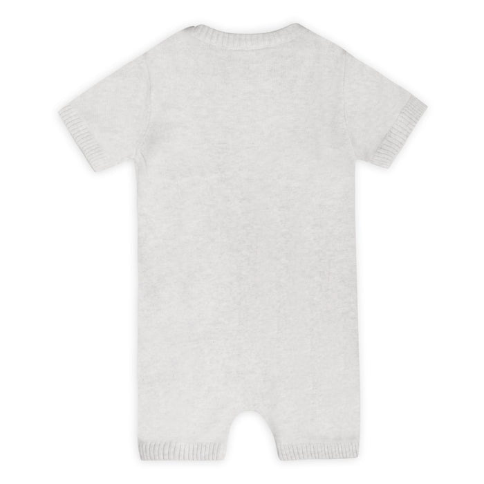Whale & Bird Embroidered Knit Baby Romper (Organic Cotton)