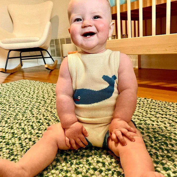 Whale Knitted Romper