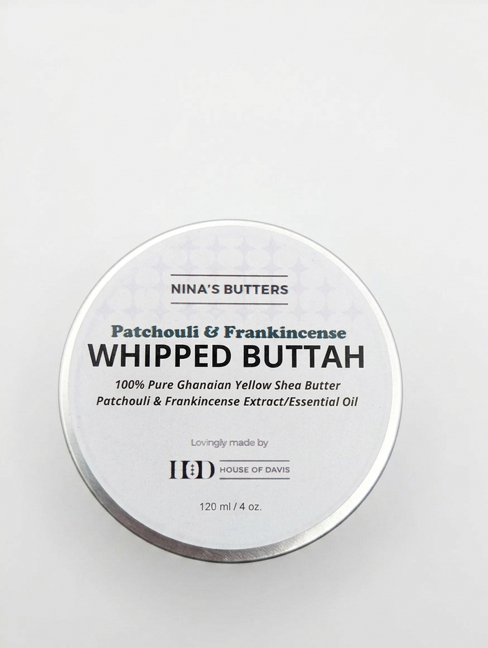 Whipped Scented Shea Butter – Patchouli & Frankincense