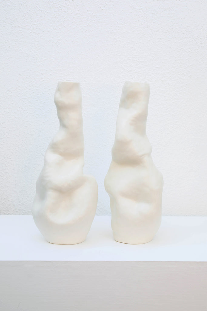White Crinkle Bottle