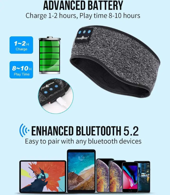 Wireless Bluetooth Headband for Sleep and Sports (10)