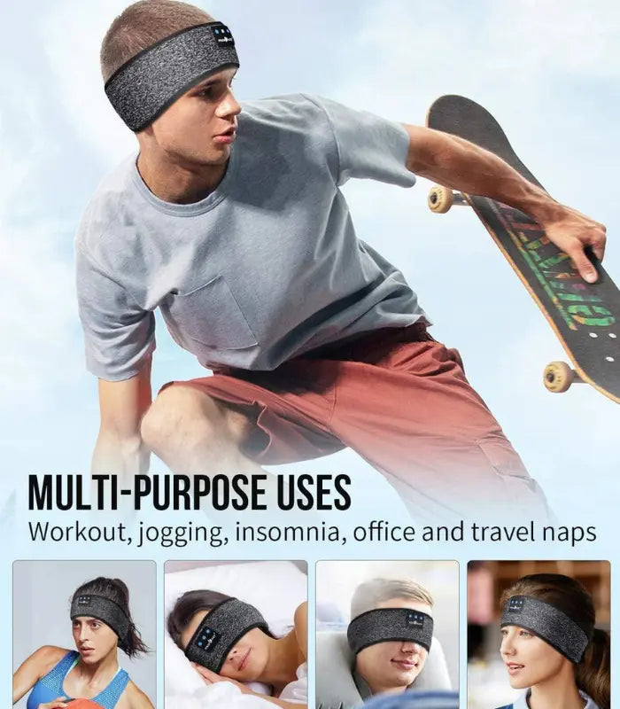 Wireless Bluetooth Headband for Sleep and Sports (9)