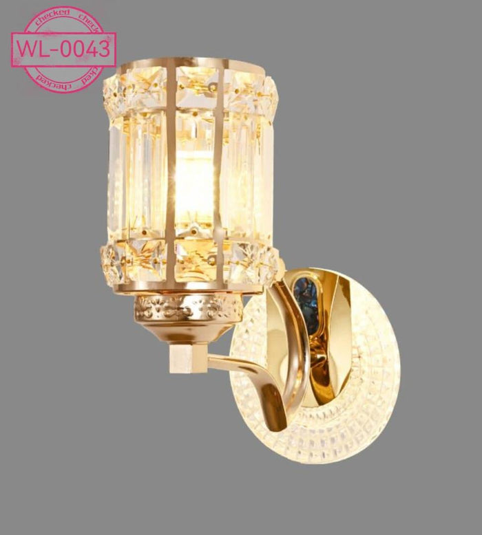 WL-0043 Luxury Crystal Gold Wall Bracket Light - Indoor Sconce