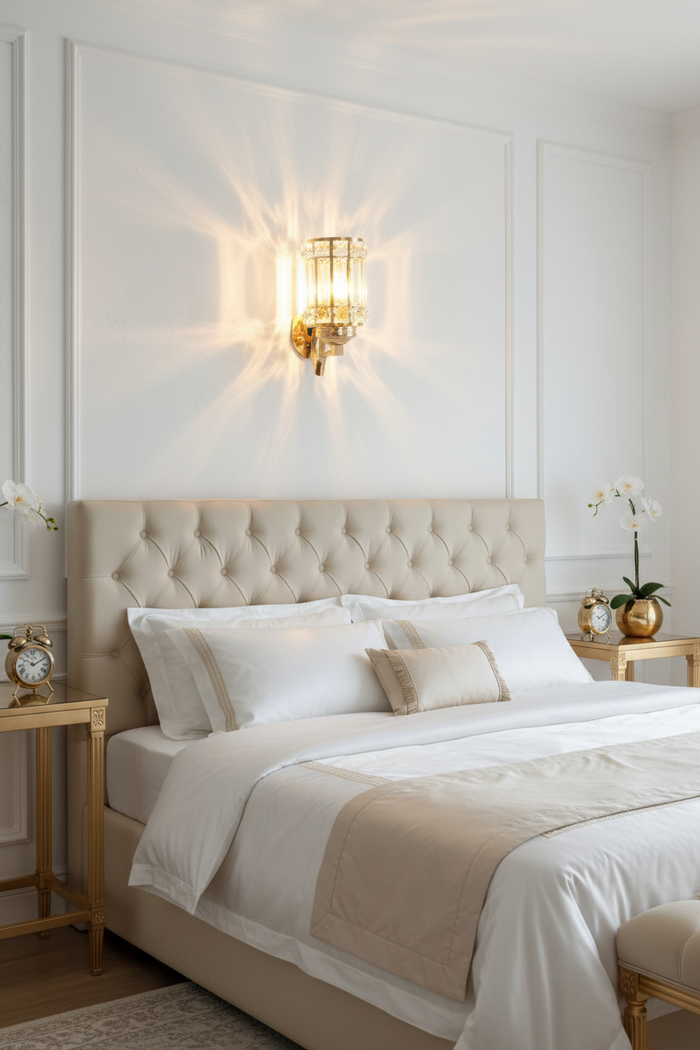 WL-0043 Crystal Wall Bracket - Glowing on Wall