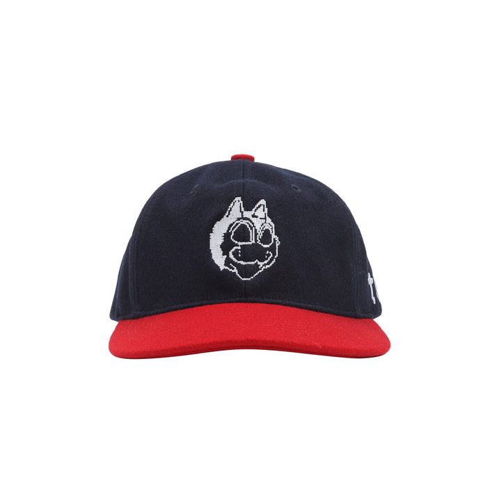 Wool Digi Cat Ball Cap - Navy/Red