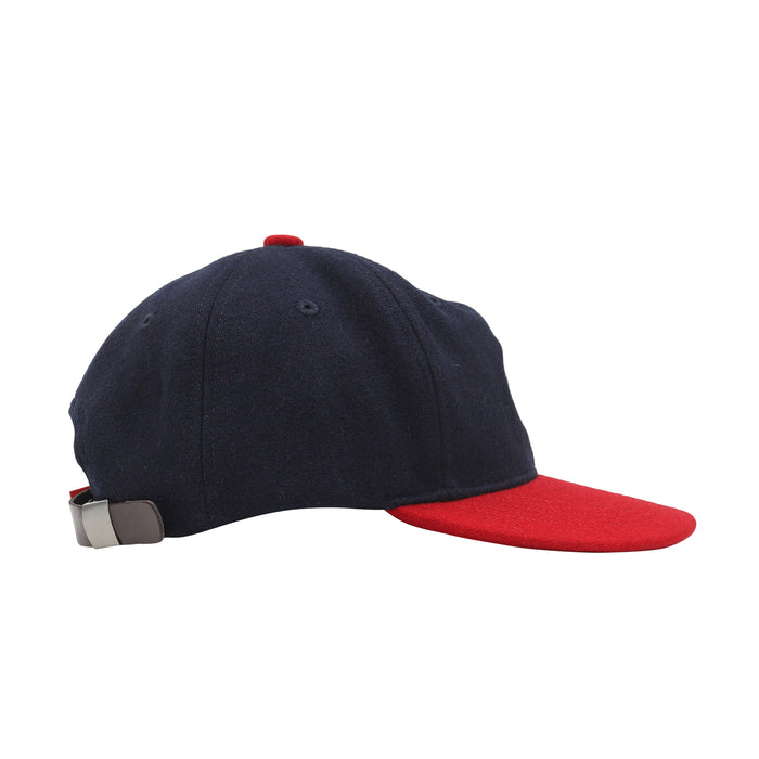 Wool Digi Cat Ball Cap - Navy/Red