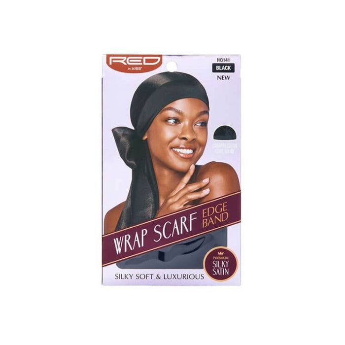 Wrap Scarf Edge Band 40" [Black] #Hq141