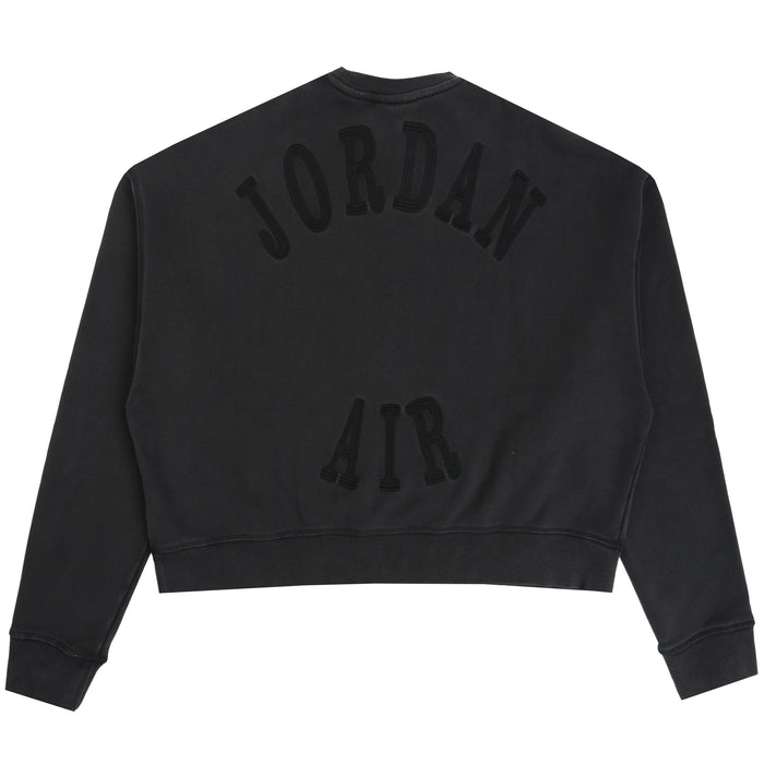 Jordan x IH Cropped Fleece Crew - Black