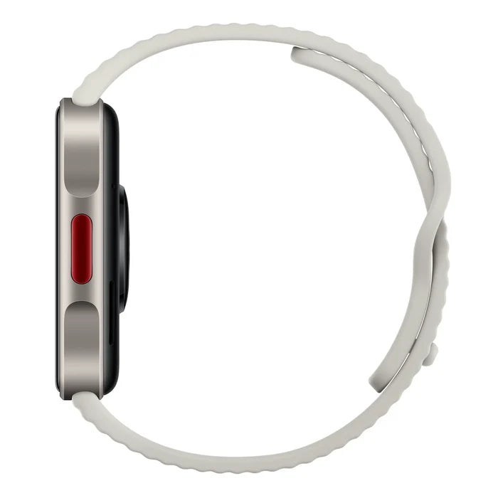 Zijaanzicht van de zilveren Xiaomi Redmi Watch 6 Lite