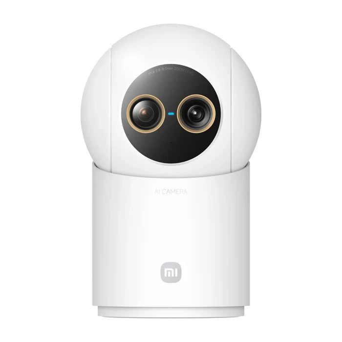 Xiaomi Smart Camera C701 Pro recht van voren, met de groothoek- en telelens