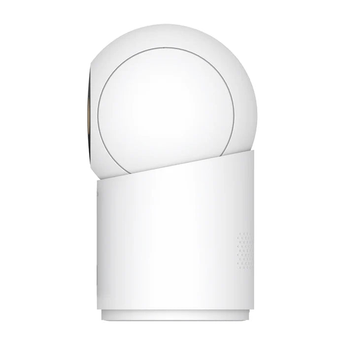 Xiaomi Smart Camera C701 Pro van rechts gezien, met de ronde kop op de voet