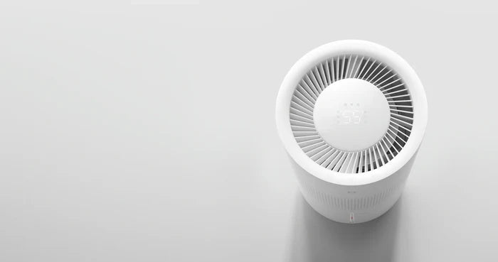 Display van de Xiaomi Smart Evaporative Humidifier Pro met de actuele luchtvochtigheid