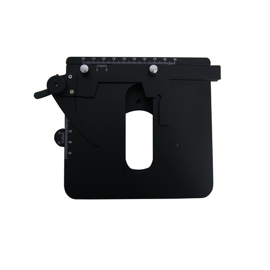 XY Mechanical Stage, SKU BM04010201-0001, three quarter front view